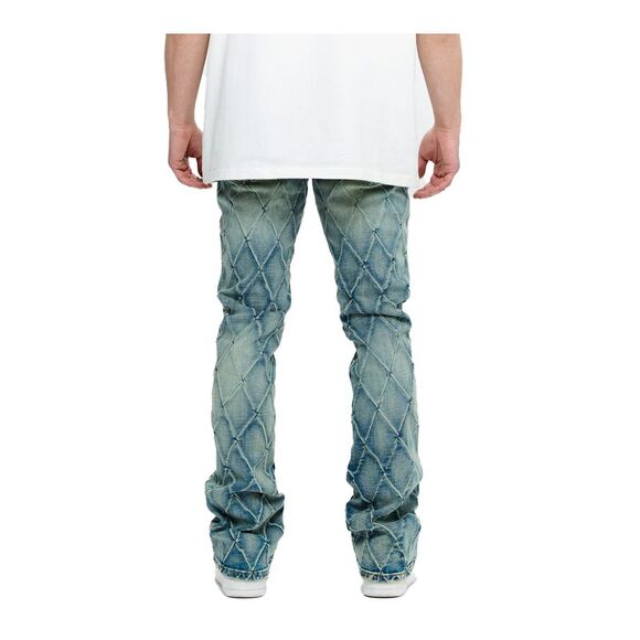 Valabasas Stacked Jeans Tire Mens Blue VLBS-VJ3-1002